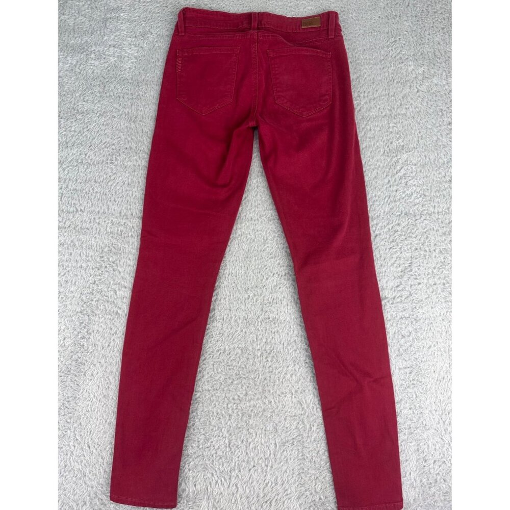 Paige Verdugo Ultra Skinny Womens 25 Red Jeans Comfort Office Cotton/Elastane - Picture 14 of 16